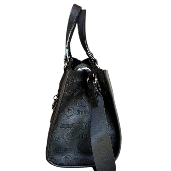 Juicy Couture Upgrade U Mini Tote Liquorice Black NEW Embossed Gunmetal Hardware - Picture 3 of 5